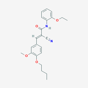 (2E)-3-(4-butoxy-3-methoxyphenyl)-2-cyano-N-(2-ethoxyphenyl)prop-2-enamide
