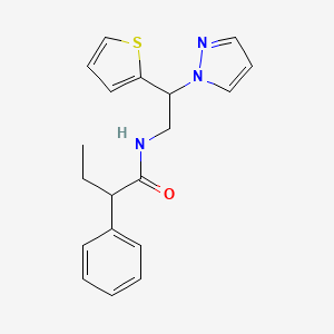 N-(2-(1H-pyrazol-1-yl)-2-(thiophen-2-yl)ethyl)-2-phenylbutanamide