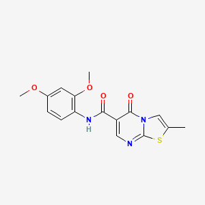 molecular formula C16H15N3O4S B2455194 N-(2,4-dimethoxyphenyl)-2-methyl-5-oxo-5H-[1,3]thiazolo[3,2-a]pyrimidine-6-carboxamide CAS No. 896340-64-0