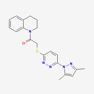 1-(3,4-dihydroquinolin-1(2H)-yl)-2-((6-(3,5-dimethyl-1H-pyrazol-1-yl)pyridazin-3-yl)thio)ethanone