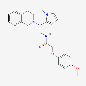 N-(2-(3,4-dihydroisoquinolin-2(1H)-yl)-2-(1-methyl-1H-pyrrol-2-yl)ethyl)-2-(4-methoxyphenoxy)acetamide