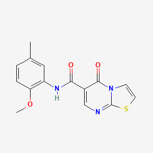 molecular formula C15H13N3O3S B2455204 N-(2-methoxy-5-methylphenyl)-5-oxo-5H-[1,3]thiazolo[3,2-a]pyrimidine-6-carboxamide CAS No. 851944-53-1