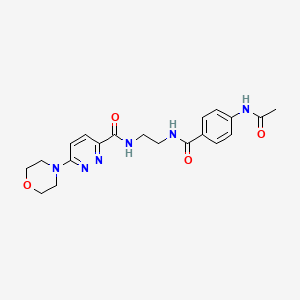 N-(2-(4-acetamidobenzamido)ethyl)-6-morpholinopyridazine-3-carboxamide
