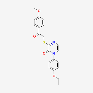 1-(4-ethoxyphenyl)-3-((2-(4-methoxyphenyl)-2-oxoethyl)thio)pyrazin-2(1H)-one