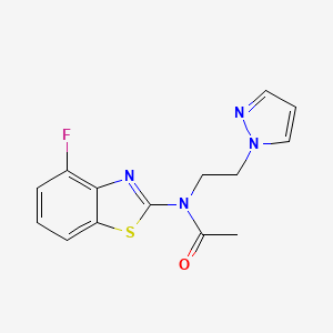 N-(2-(1H-pyrazol-1-yl)ethyl)-N-(4-fluorobenzo[d]thiazol-2-yl)acetamide
