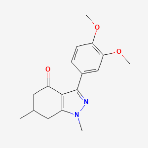 3-(3,4-dimethoxyphenyl)-1,6-dimethyl-6,7-dihydro-5H-indazol-4-one