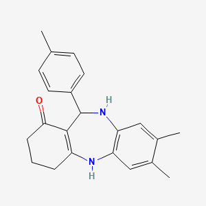2,3-Dimethyl-6-(4-methylphenyl)-5,6,8,9,10,11-hexahydrobenzo[b][1,4]benzodiazepin-7-one