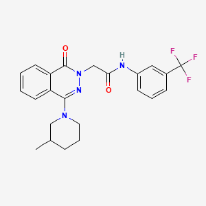 N-[1-(4-methoxyphenyl)ethyl]-4-(3-piperidin-1-ylpyrazin-2-yl)benzamide