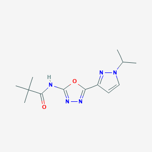N-(5-(1-isopropyl-1H-pyrazol-3-yl)-1,3,4-oxadiazol-2-yl)pivalamide