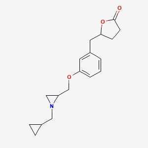 5-[[3-[[1-(Cyclopropylmethyl)aziridin-2-yl]methoxy]phenyl]methyl]oxolan-2-one