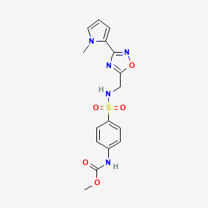 methyl (4-(N-((3-(1-methyl-1H-pyrrol-2-yl)-1,2,4-oxadiazol-5-yl)methyl)sulfamoyl)phenyl)carbamate