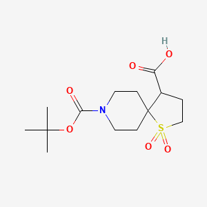8-(Tert-butoxycarbonyl)-1-thia-8-azaspiro[4.5]decane-4-carboxylic acid 1,1-dioxide