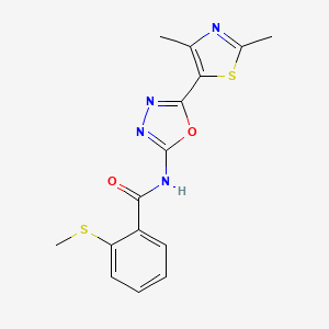 N-(5-(2,4-dimethylthiazol-5-yl)-1,3,4-oxadiazol-2-yl)-2-(methylthio)benzamide