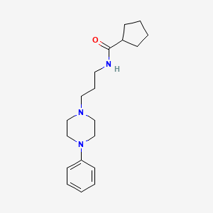 N-(3-(4-phenylpiperazin-1-yl)propyl)cyclopentanecarboxamide