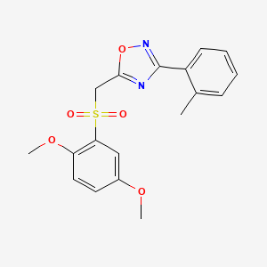 5-(((2,5-Dimethoxyphenyl)sulfonyl)methyl)-3-(o-tolyl)-1,2,4-oxadiazole