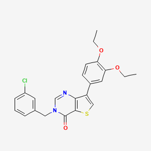 3-(3-chlorobenzyl)-7-(3,4-diethoxyphenyl)thieno[3,2-d]pyrimidin-4(3H)-one