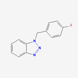 molecular formula C13H10FN3 B2455282 1-[(4-Fluorophenyl)methyl]-1H-1,2,3-benzotriazole CAS No. 148004-76-6