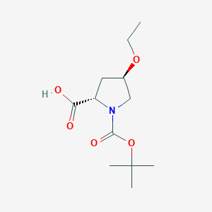 molecular formula C12H21NO5 B2455292 (4R)-1-Boc-4-ethoxy-L-proline CAS No. 146060-18-6
