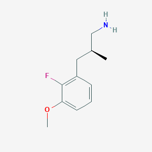 (2S)-3-(2-Fluoro-3-methoxyphenyl)-2-methylpropan-1-amine