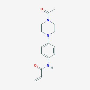molecular formula C15H19N3O2 B2455302 N-[4-(4-Acetylpiperazin-1-yl)phenyl]prop-2-enamide CAS No. 2361640-94-8