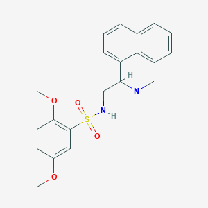 molecular formula C22H26N2O4S B2455313 N-(2-(dimethylamino)-2-(naphthalen-1-yl)ethyl)-2,5-dimethoxybenzenesulfonamide CAS No. 941997-27-9