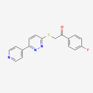 1-(4-Fluorophenyl)-2-(6-pyridin-4-ylpyridazin-3-yl)sulfanylethanone