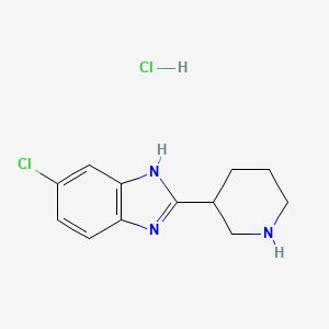6-Chloro-2-(piperidin-3-yl)-1H-benzo[d]imidazole hydrochloride