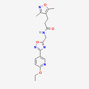 3-(3,5-dimethylisoxazol-4-yl)-N-((3-(6-ethoxypyridin-3-yl)-1,2,4-oxadiazol-5-yl)methyl)propanamide