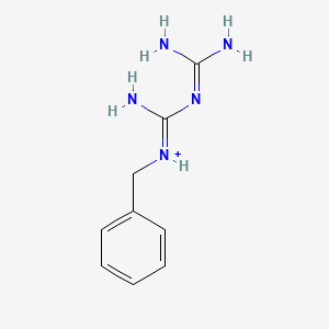 (N'-benzylcarbamimidamido)(imino)methanaminium