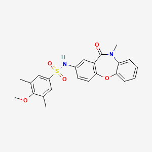 4-methoxy-3,5-dimethyl-N-(10-methyl-11-oxo-10,11-dihydrodibenzo[b,f][1,4]oxazepin-2-yl)benzenesulfonamide