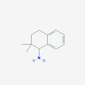 molecular formula C12H17N B2455360 2,2-Dimethyl-1,2,3,4-tetrahydronaphthalen-1-amine CAS No. 110324-26-0