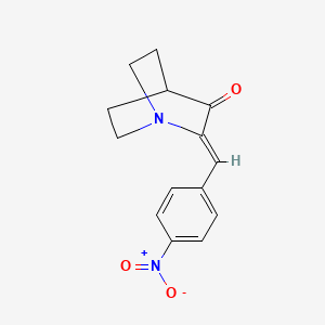 molecular formula C14H14N2O3 B2455365 2-(4-Nitro-benzylidene)-1-aza-bicyclo[2.2.2]octan-3-one CAS No. 78961-43-0