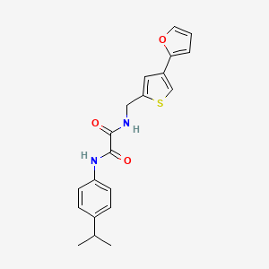 molecular formula C20H20N2O3S B2455369 N-{[4-(furan-2-yl)thiophen-2-yl]methyl}-N'-[4-(propan-2-yl)phenyl]ethanediamide CAS No. 2379988-48-2