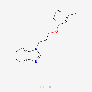molecular formula C18H21ClN2O B2455370 2-methyl-1-(3-(m-tolyloxy)propyl)-1H-benzo[d]imidazole hydrochloride CAS No. 1215810-30-2