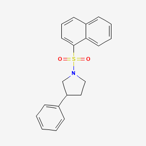 molecular formula C20H19NO2S B2455374 1-(Naphthalen-1-ylsulfonyl)-3-phenylpyrrolidine CAS No. 1207010-58-9