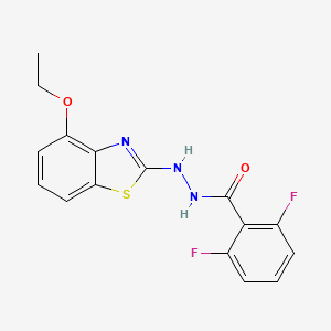 molecular formula C16H13F2N3O2S B2455398 N'-(4-ethoxy-1,3-benzothiazol-2-yl)-2,6-difluorobenzohydrazide CAS No. 851978-66-0