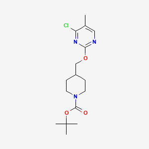 molecular formula C16H24ClN3O3 B2455437 tert-Butyl 4-(((4-chloro-5-methylpyrimidin-2-yl)oxy)methyl)piperidine-1-carboxylate CAS No. 1261230-03-8