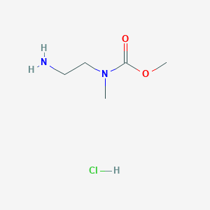 molecular formula C5H13ClN2O2 B2455455 methyl N-(2-aminoethyl)-N-methylcarbamate hydrochloride CAS No. 1989671-83-1