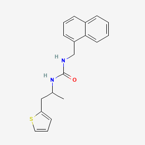 molecular formula C19H20N2OS B2455481 1-(Naphthalen-1-ylmethyl)-3-(1-(thiophen-2-yl)propan-2-yl)urea CAS No. 1207042-75-8