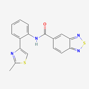 molecular formula C17H12N4OS2 B2455511 N-(2-(2-methylthiazol-4-yl)phenyl)benzo[c][1,2,5]thiadiazole-5-carboxamide CAS No. 1797334-73-6