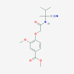 molecular formula C17H22N2O5 B2455531 Methyl 4-[2-[(2-cyano-3-methylbutan-2-yl)amino]-2-oxoethoxy]-3-methoxybenzoate CAS No. 1181987-00-7