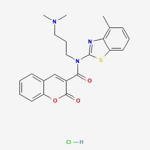 N-(3-(dimethylamino)propyl)-N-(4-methylbenzo[d]thiazol-2-yl)-2-oxo-2H-chromene-3-carboxamide hydrochloride