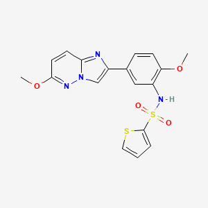 molecular formula C18H16N4O4S2 B2455538 N-(2-methoxy-5-(6-methoxyimidazo[1,2-b]pyridazin-2-yl)phenyl)thiophene-2-sulfonamide CAS No. 952998-19-5