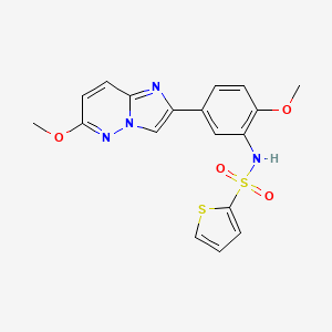 N-(2-methoxy-5-(6-methoxyimidazo[1,2-b]pyridazin-2-yl)phenyl)thiophene-2-sulfonamide