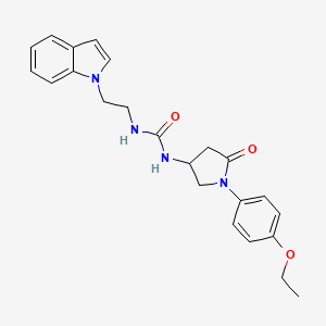1-(2-(1H-indol-1-yl)ethyl)-3-(1-(4-ethoxyphenyl)-5-oxopyrrolidin-3-yl)urea