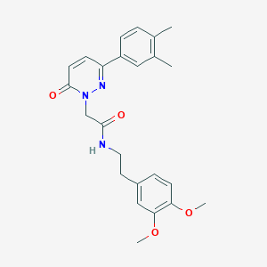 molecular formula C24H27N3O4 B2455585 N-[2-(3,4-dimethoxyphenyl)ethyl]-2-[3-(3,4-dimethylphenyl)-6-oxo-1,6-dihydropyridazin-1-yl]acetamide CAS No. 922953-25-1