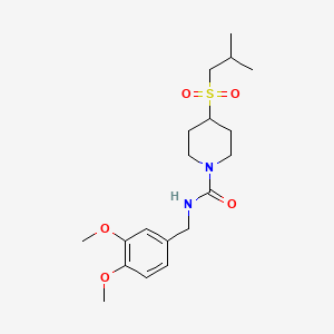 B2455611 N-(3,4-dimethoxybenzyl)-4-(isobutylsulfonyl)piperidine-1-carboxamide CAS No. 1797894-06-4