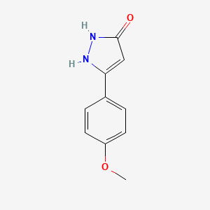 molecular formula C10H10N2O2 B2455629 3-(4-methoxyphenyl)-1H-pyrazol-5-ol CAS No. 124083-43-8