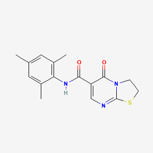 molecular formula C16H17N3O2S B2455642 N-mesityl-5-oxo-3,5-dihydro-2H-thiazolo[3,2-a]pyrimidine-6-carboxamide CAS No. 443330-02-7