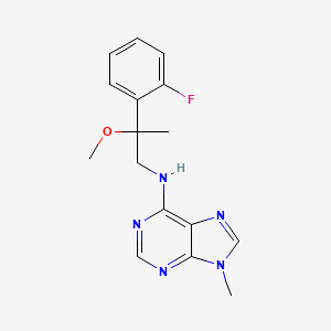 molecular formula C16H18FN5O B2455721 N-[2-(2-fluorophenyl)-2-methoxypropyl]-9-methyl-9H-purin-6-amine CAS No. 2380088-24-2